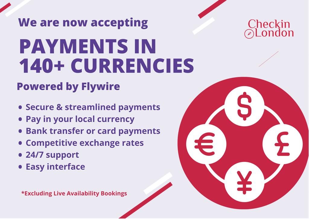 Multi-currency payments for Serviced Accommodation